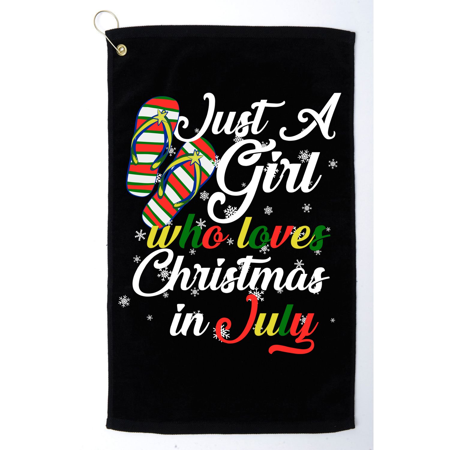 Just A Girl Who Loves Christmas In July Golf Towel