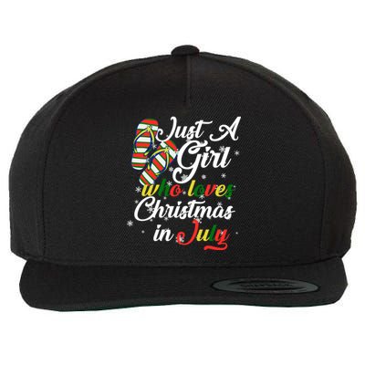 Just A Girl Who Loves Christmas In July Wool Snapback Cap