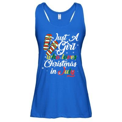 Just A Girl Who Loves Christmas In July Ladies Essential Flowy Tank