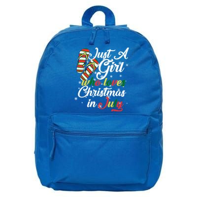 Just A Girl Who Loves Christmas In July 16 in Basic Backpack