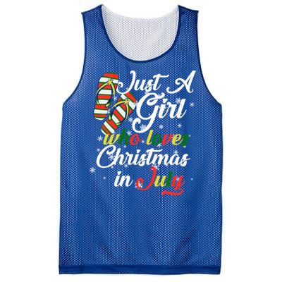 Just A Girl Who Loves Christmas In July Mesh Reversible Basketball Jersey Tank