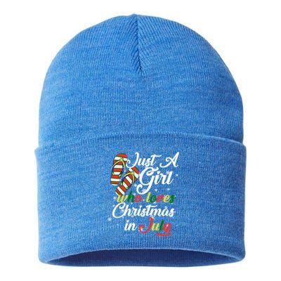 Just A Girl Who Loves Christmas In July Sustainable Knit Beanie