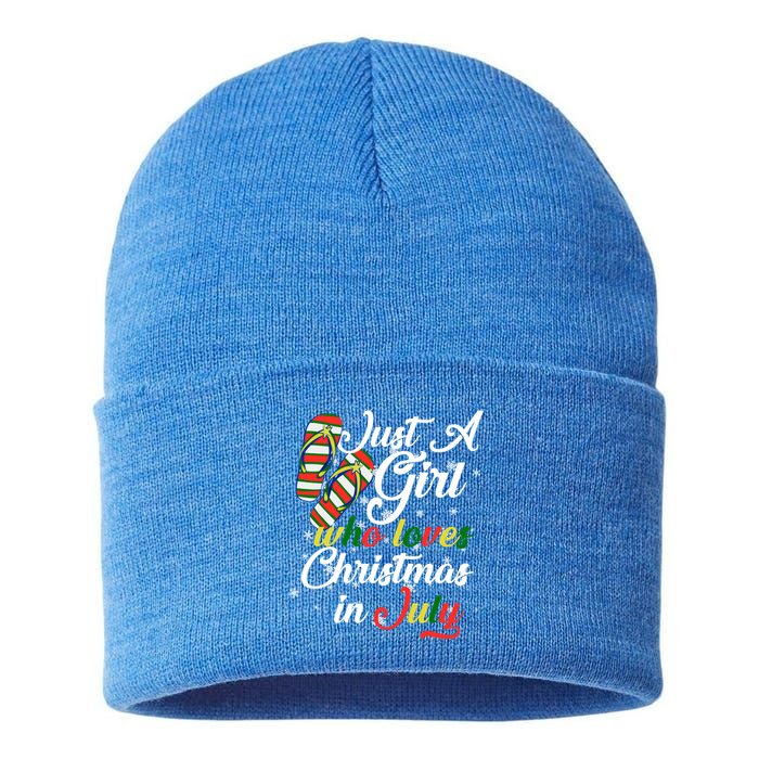 Just A Girl Who Loves Christmas In July Sustainable Knit Beanie