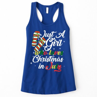 Just A Girl Who Loves Christmas In July Womens Tank Top