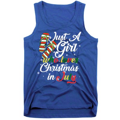 Just A Girl Who Loves Christmas In July Tank Top