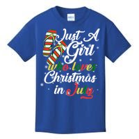 Just A Girl Who Loves Christmas In July Kids T-Shirt