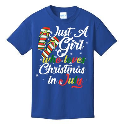 Just A Girl Who Loves Christmas In July Kids T-Shirt