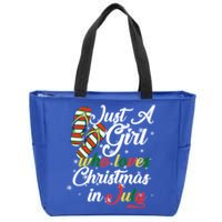 Just A Girl Who Loves Christmas In July Zip Tote Bag