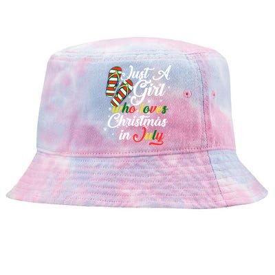 Just A Girl Who Loves Christmas In July Tie-Dyed Bucket Hat