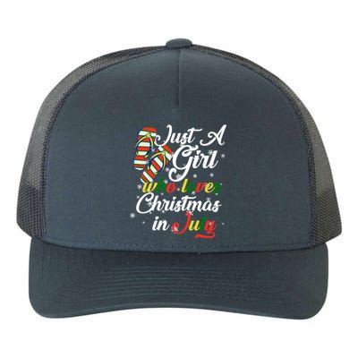 Just A Girl Who Loves Christmas In July Yupoong Adult 5-Panel Trucker Hat