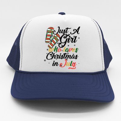 Just A Girl Who Loves Christmas In July Trucker Hat