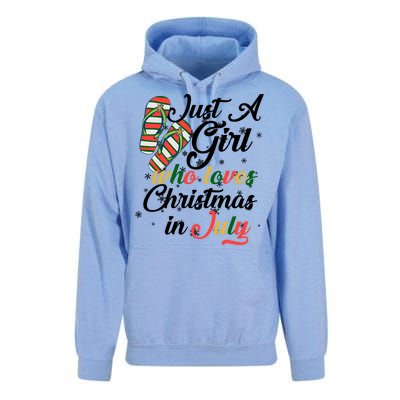 Just A Girl Who Loves Christmas In July Unisex Surf Hoodie