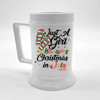 Just A Girl Who Loves Christmas In July Beer Stein