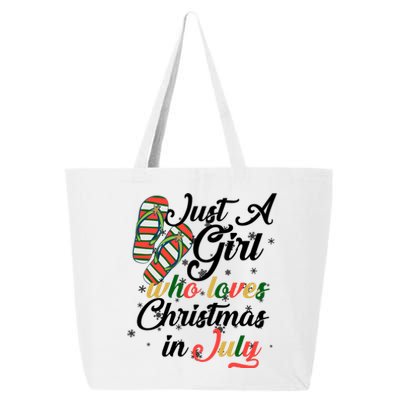 Just A Girl Who Loves Christmas In July 25L Jumbo Tote