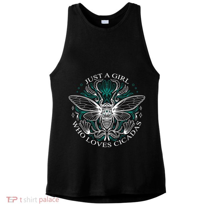 Just A Girl Who Loves Cicadas Ladies PosiCharge Tri-Blend Wicking Tank
