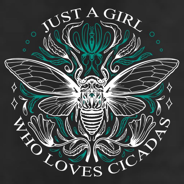 Just A Girl Who Loves Cicadas 7 Panel Mesh Trucker Snapback Hat
