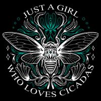 Just A Girl Who Loves Cicadas Drawstring Bag