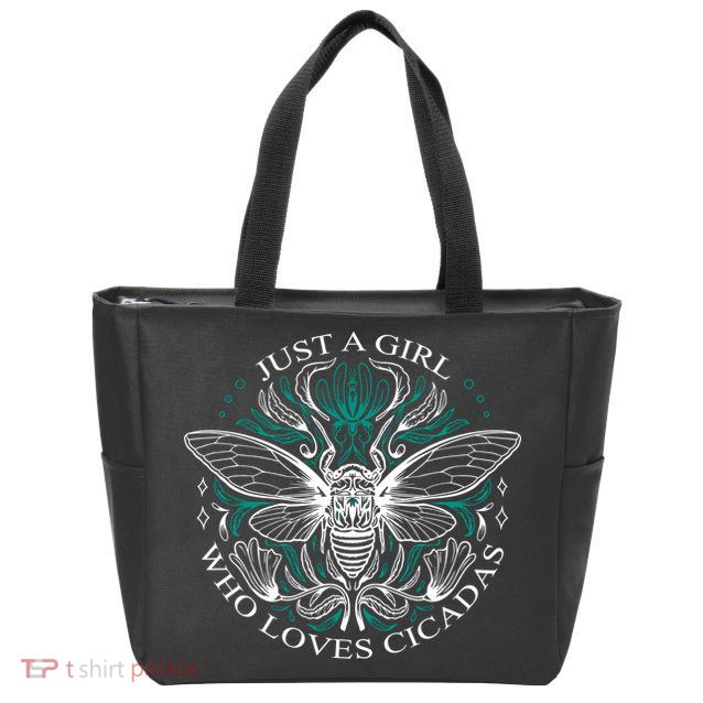 Just A Girl Who Loves Cicadas Zip Tote Bag