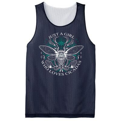 Just A Girl Who Loves Cicadas Mesh Reversible Basketball Jersey Tank