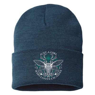 Just A Girl Who Loves Cicadas Sustainable Knit Beanie