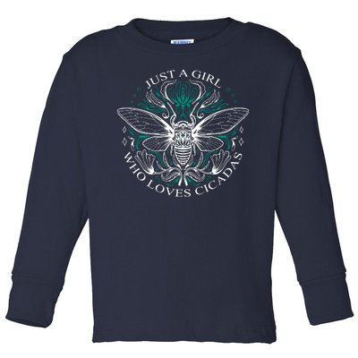 Just A Girl Who Loves Cicadas Toddler Long Sleeve Shirt