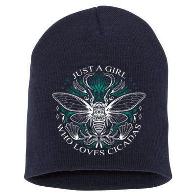 Just A Girl Who Loves Cicadas Short Acrylic Beanie