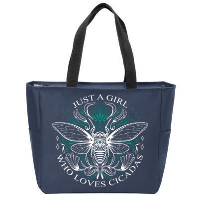 Just A Girl Who Loves Cicadas Zip Tote Bag