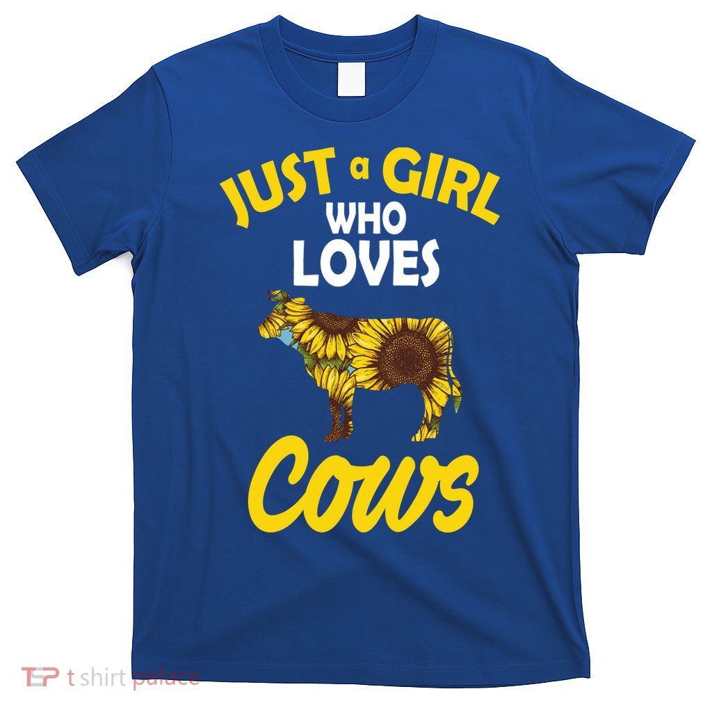 Just A Girl Who loves Cows Flowers T-Shirt