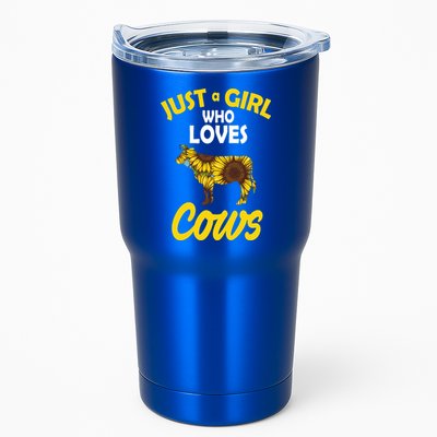 Just A Girl Who loves Cows Flowers Tumbler