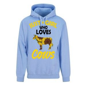 Just A Girl Who loves Cows Flowers Unisex Surf Hoodie