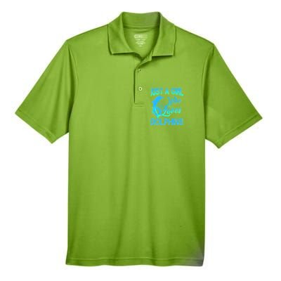 Just A Girl Who Loves Dolphins Men's Origin Performance Pique Polo