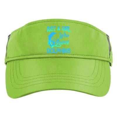 Just A Girl Who Loves Dolphins Adult Drive Performance Visor