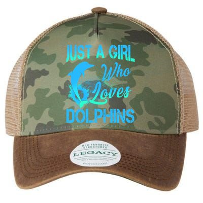 Just A Girl Who Loves Dolphins Legacy Tie Dye Trucker Hat