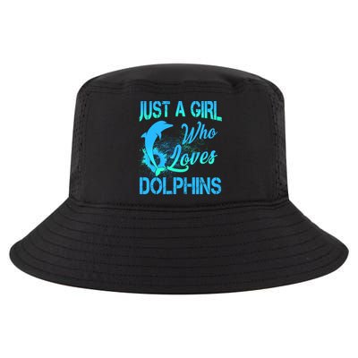 Just A Girl Who Loves Dolphins Cool Comfort Performance Bucket Hat