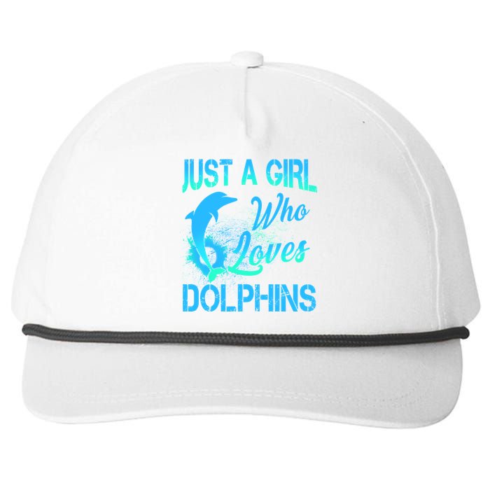 Just A Girl Who Loves Dolphins Snapback Five-Panel Rope Hat