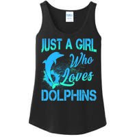 Just A Girl Who Loves Dolphins Ladies Essential Tank