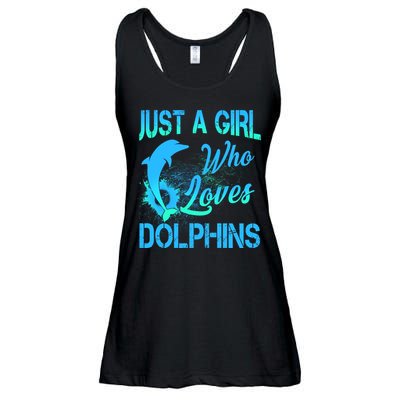 Just A Girl Who Loves Dolphins Ladies Essential Flowy Tank