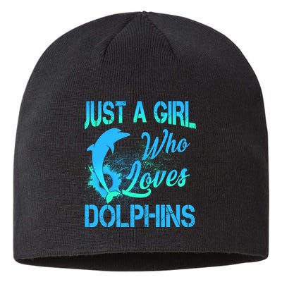 Just A Girl Who Loves Dolphins Sustainable Beanie