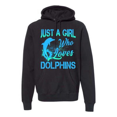 Just A Girl Who Loves Dolphins Premium Hoodie