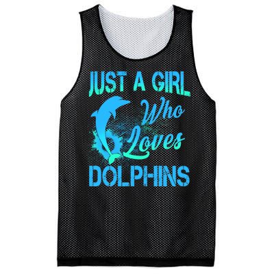 Just A Girl Who Loves Dolphins Mesh Reversible Basketball Jersey Tank