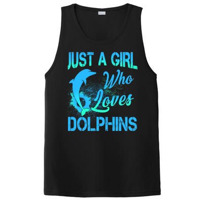 Just A Girl Who Loves Dolphins PosiCharge Competitor Tank