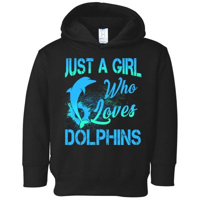 Just A Girl Who Loves Dolphins Toddler Hoodie