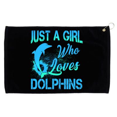 Just A Girl Who Loves Dolphins Grommeted Golf Towel