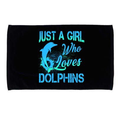 Just A Girl Who Loves Dolphins Microfiber Hand Towel