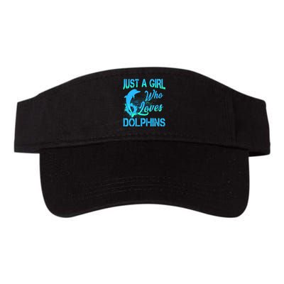 Just A Girl Who Loves Dolphins Valucap Bio-Washed Visor