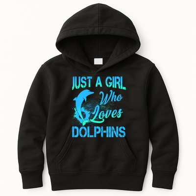 Just A Girl Who Loves Dolphins Kids Hoodie