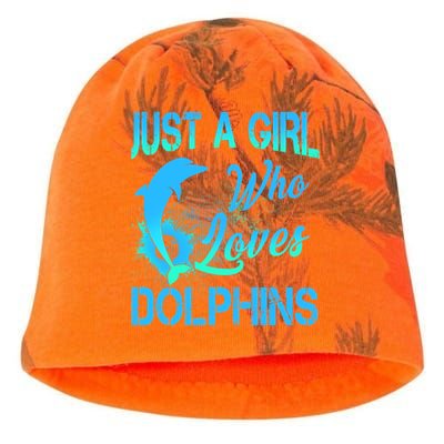 Just A Girl Who Loves Dolphins Kati - Camo Knit Beanie