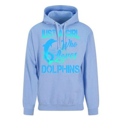 Just A Girl Who Loves Dolphins Unisex Surf Hoodie