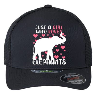 Just A Girl Who Loves Elephants Flexfit Unipanel Trucker Cap