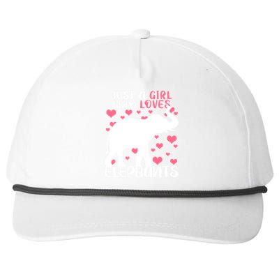 Just A Girl Who Loves Elephants Snapback Five-Panel Rope Hat